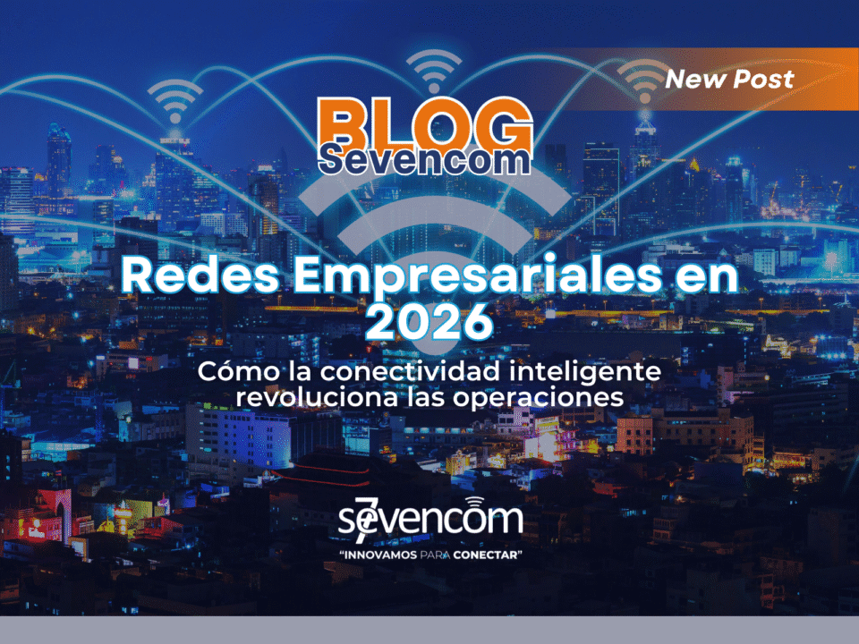 Redes empresariales en 2026: Ilustración de redes empresariales con WiFi 7 y SD-WAN en 2026