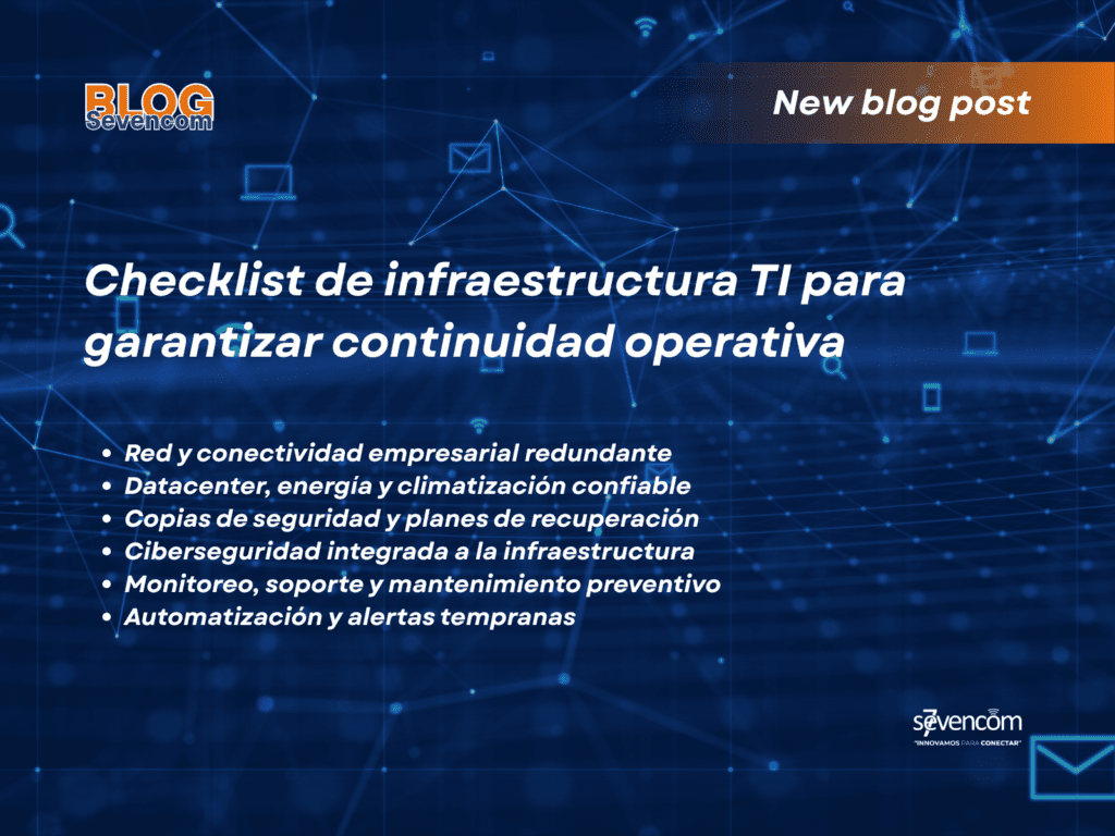 Checklist de infraestructura TI para continuidad operativa en empresas